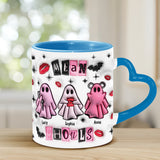 Mean Ghouls - Personalized Bestie Heart Handle Mug