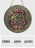 Mystical Witch Ancient Roses - Personalized Witch Custom Shaped Wood Sign