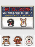 No Trespassing Are you Bulletproof Or Just Stupid - Personalized Dog Rectangle Metal Sign