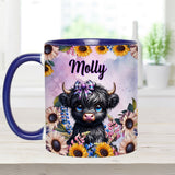 Cute Little Highland Cow - Personalized Accent Mug