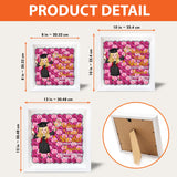 Graduation Girl 2024 - Personalized Graduation Custom Shaped Flower Shadow Box