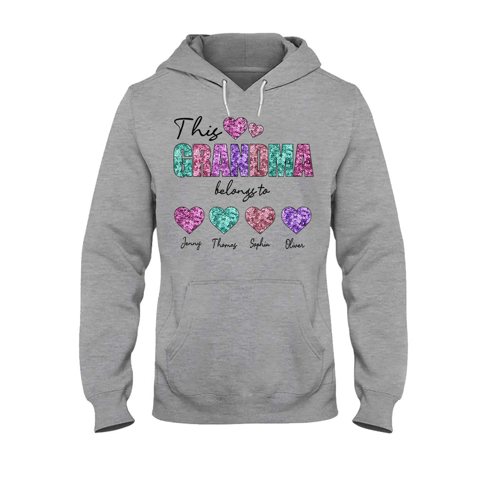 This Mom/ Grandma Belongs To The Hearts - Personalized Mother T-shirt And Hoodie