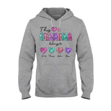 This Mom/ Grandma Belongs To The Hearts - Personalized Mother T-shirt And Hoodie