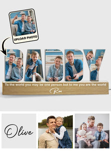 Dad Photo Collage - Personalized Father Custom LED Night Light