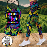 I'm A Little High Maintenance - Personalized Weed Cross Tank Top and Leggings