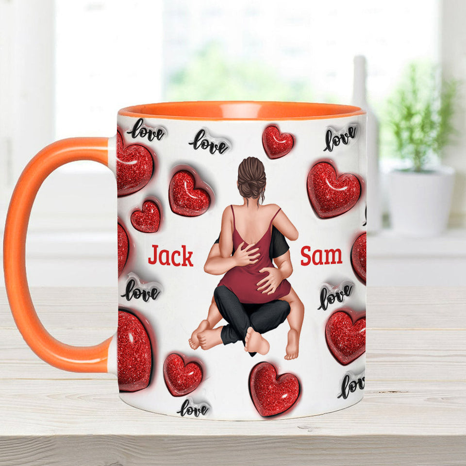 Everyday I Love You - Personalized Couple Accent Mug