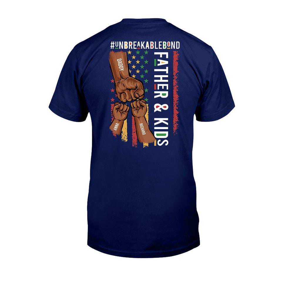 Father & Son Unbreakablebond - Personalized African American T-shirt and Hoodie