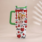 I Love You - Personalized Couple Tumbler With Handle