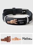 Daddy's Team - Personalized Father Engraved Bracelet