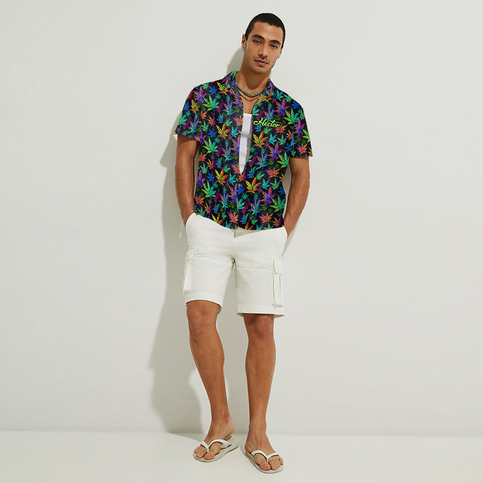 Colorful 420 - Personalized Weed Hawaiian Shirt