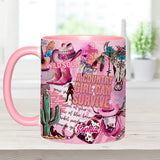 A Country Girl Can Survive - Personalized Country Girl Accent Mug
