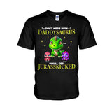 Daddysaurus Grandpasaurus 3D Dinosaurs - Personalized Father T-shirt And Hoodie