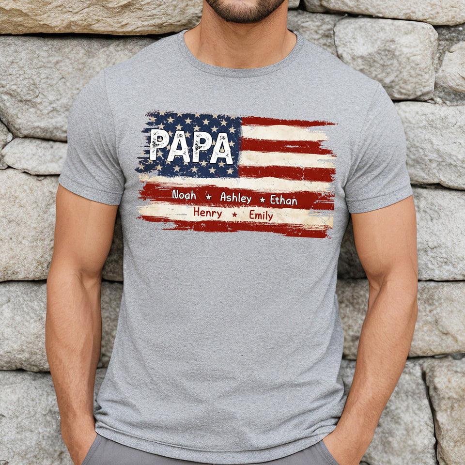 Dad's Life 4th Of July - Personalized Father T-shirt And Hoodie