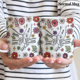 Spring Flower Holding Hands Nana Mom - Personalized Grandma Mug