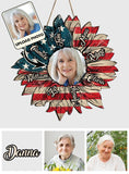 Grandma 4th Of July Sunflower - Personalized Grandma Custom Shaped Wood Sign