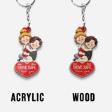 Drive Safe I Love You - Personalized Couple Keychain