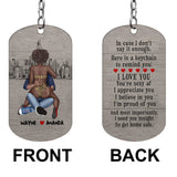I Need You Tonight - Personalized African American Stainless Steel Keychain