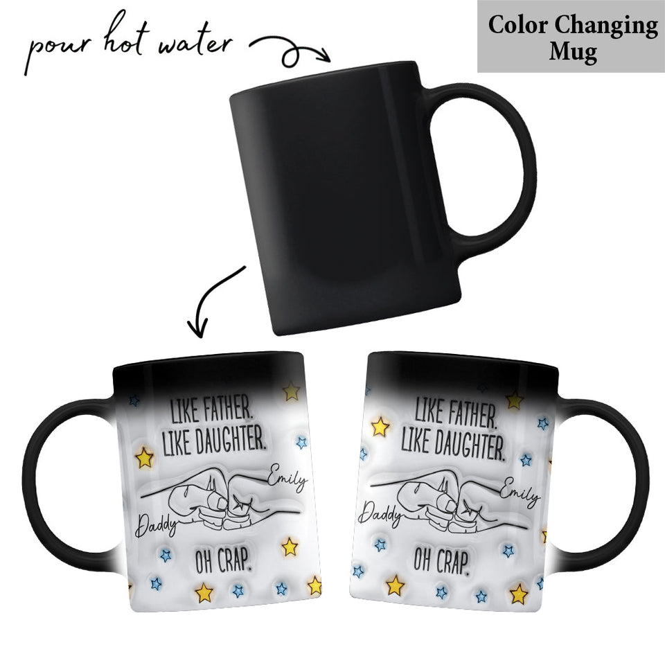 Like Father Like Daughter Son - Personalized Father Mug