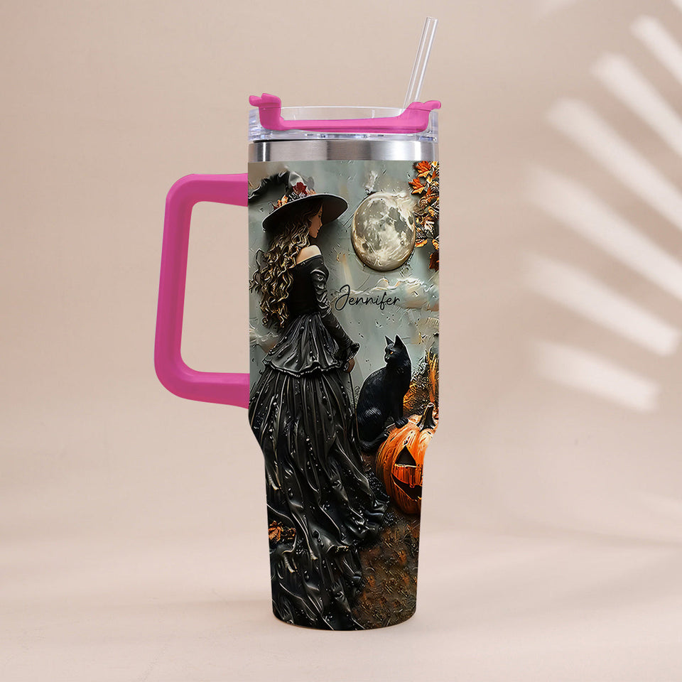 Beautiful Witch - Personalized Witch Tumbler With Handle