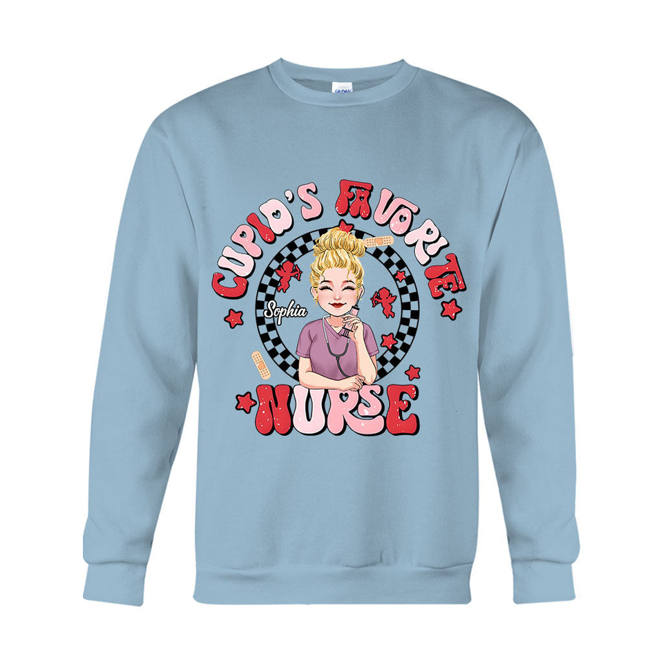 Cupid Favorite Nurse - Personalized Nurse T-shirt And Hoodie