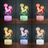My Missing Piece - Personalized Couple Shaped Plaque Light Base