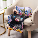 Cute Little Highland Cow - Personalized Blanket