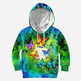 Love Being Grandma Beautiful Butterflies - Personalized Grandma Hoodie and Leggings