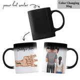 Daddy's Team Fist Bump To Us You Are The World - Personalized Father Mug