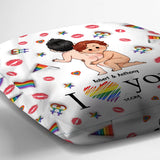 I Love You - Personalized LGBT Support Throw Pillow