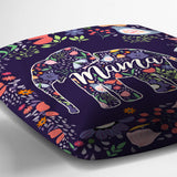 Elephant Mom - Personalized Mother Throw Pillow