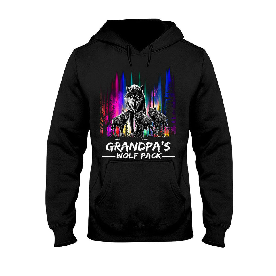Grandpa's Wolf Pack - Personalized Grandpa T-shirt And Hoodie