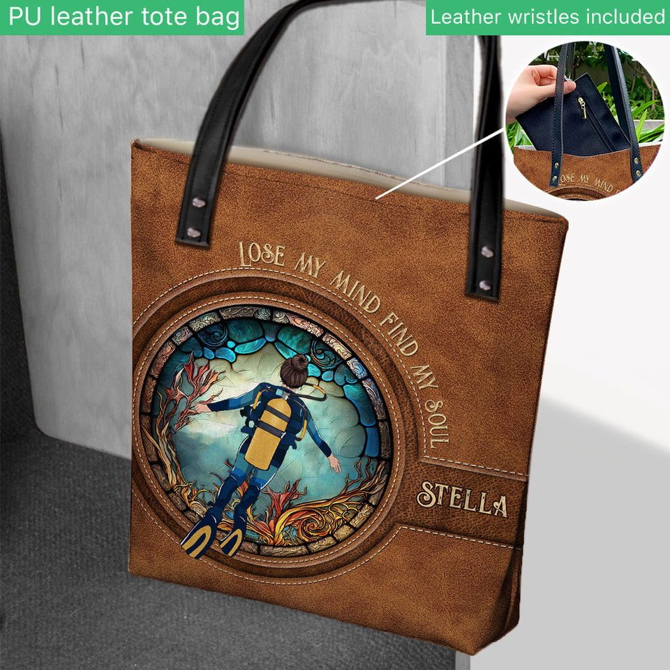 Into The Ocean I Go - Personalized Scuba Diving Tote Bag
