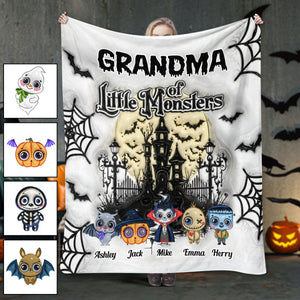 Grandma Of Little Nightmares - Personalized Grandma Blanket