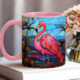 Love Flamingos - Personalized Flamingo Accent Mug