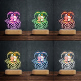 Always My Mother Forever My Friend - Personalized Mother Shaped Plaque Light Base