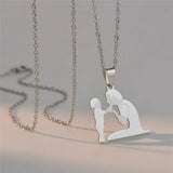 Mom With Children Custom Pendants Necklace - Mother Mom With Children Custom Pendants Necklace