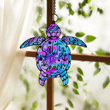 Salty Lil' Beach - Personalized Turtle Window Hanging Suncatcher Ornament