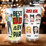 Best Dad by Par Any Title - Personalized Golf Tumbler