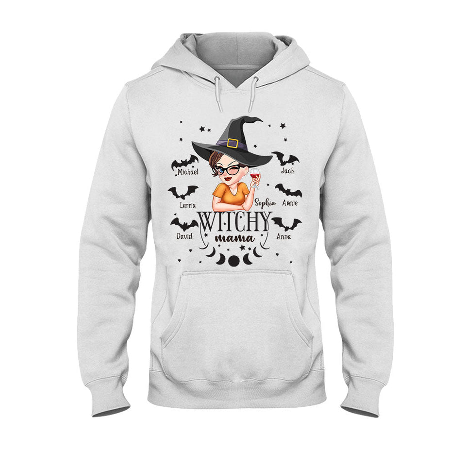 Witchy Mama Grandma - Personalized Witch T-shirt And Hoodie