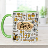 Just Bee Happy - Personalized Accent Mug