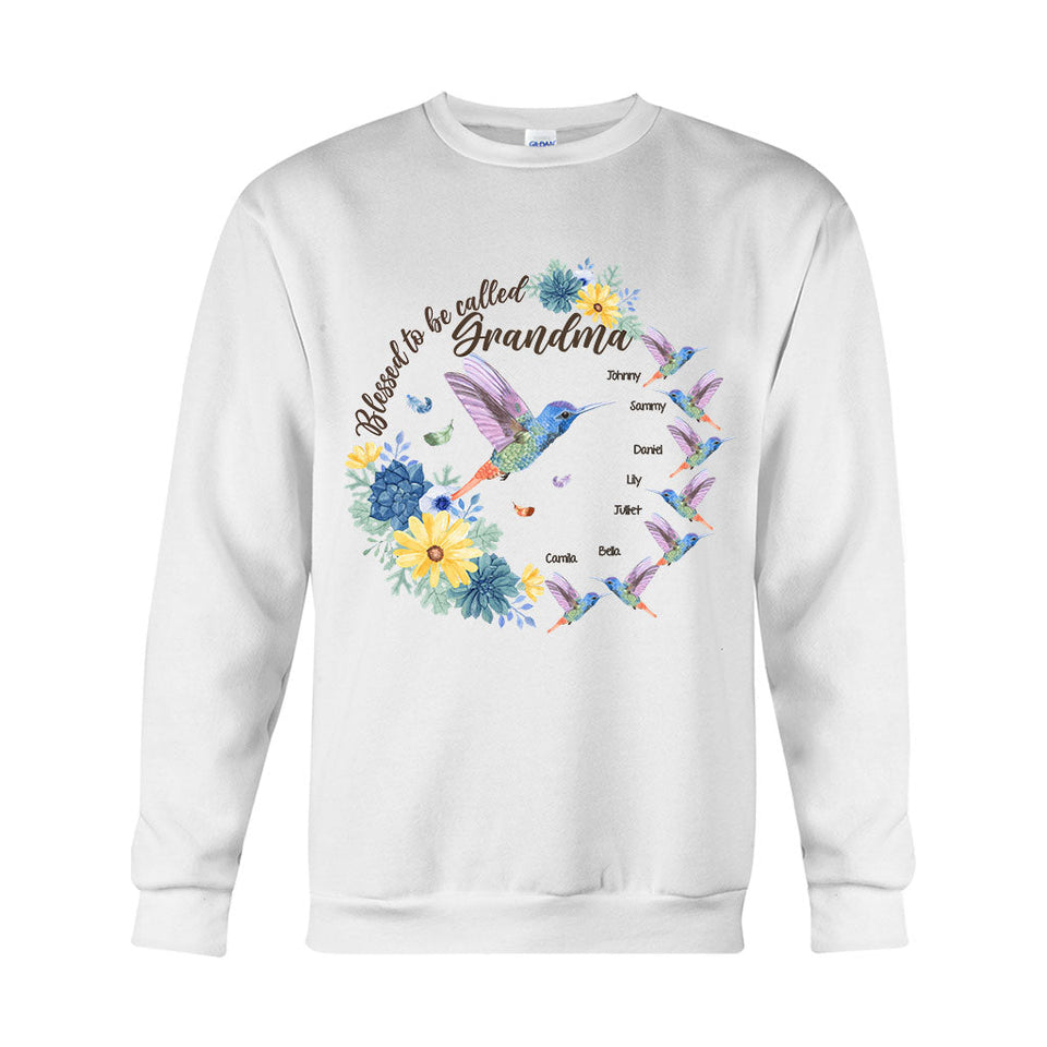 Blessed To Be Called Grandma Nana Gigi - Personalized Grandma T-shirt And Hoodie