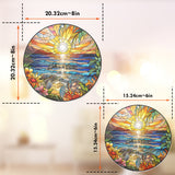 Romantic Sunset - Personalized Turtle Window Hanging Suncatcher Ornament