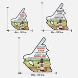 Baseball Mom/ Dad - Personalized Baseball 2 Layered Wood Sign / Wood Plaque