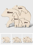 Mama Bear - Personalized Mother Shaped Wooden Puzzle