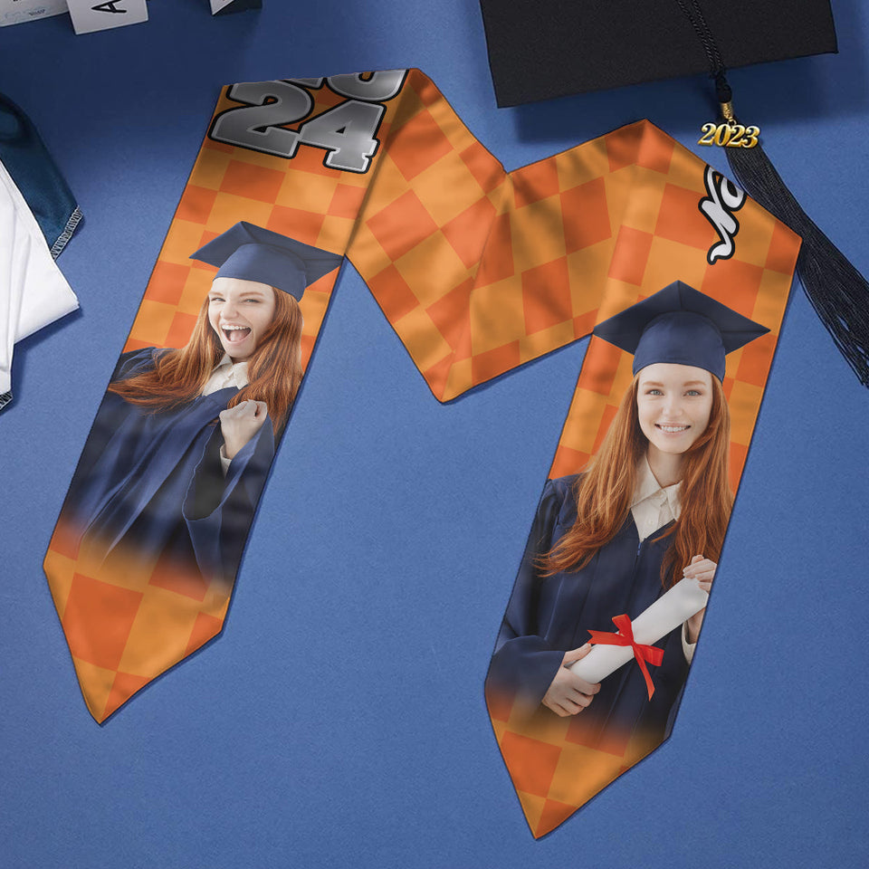 Photo Custom Graduation Stole Sash - Personalized Graduation Graduation Stole