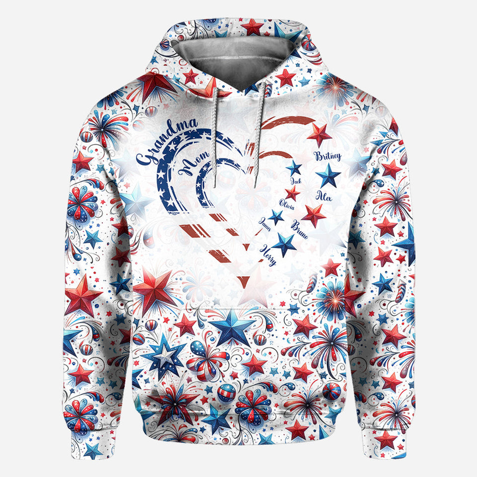 American Grandma - Personalized Grandma All Over Shirt