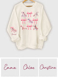 Pink Ribbon Coquette Bow Watercolor Turtle - Personalized Turtle All Over Shirt