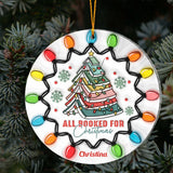 All Booked For Christmas - Personalized Book Ornament