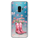 Cowgirl Boots Coquette - Personalized Horse Clear Phone Case
