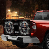 American Flag Skeleton - Personalized Skull Truck Tailgate Decal
